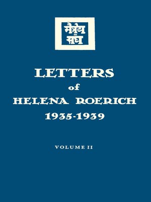 cover image of Letters of Helena Roerich. 1935–1939. Volume II